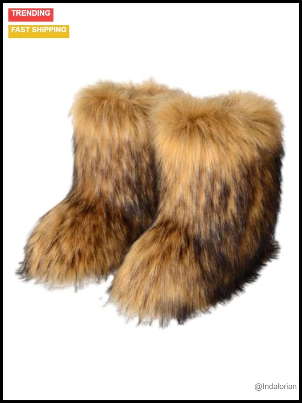 Faux Fur Furry Suede Winter Snow Boots Fuzzy Fluffy Warm Ankle Booties